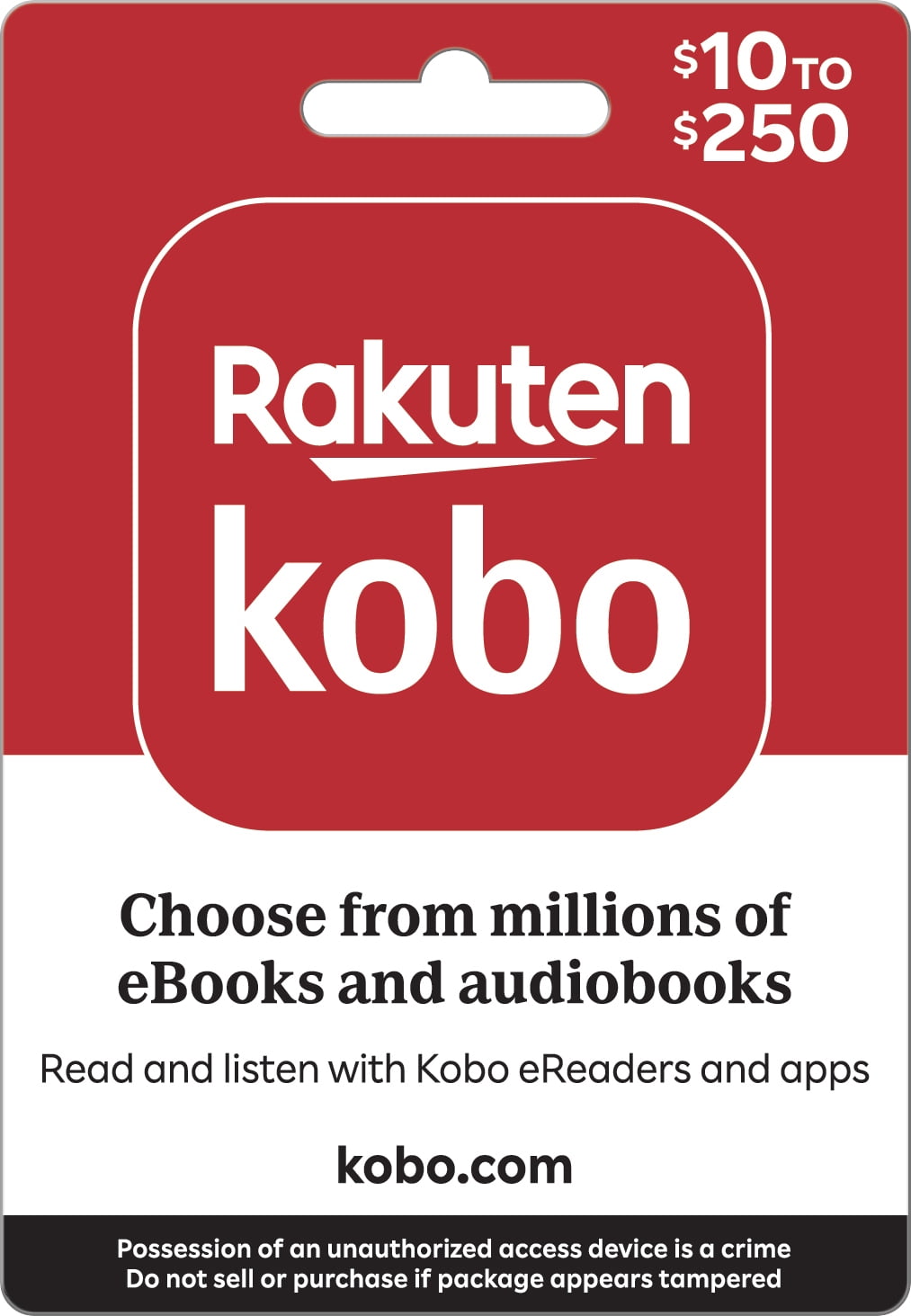Rakuten Kobo VGC $10-$250 [Digital]