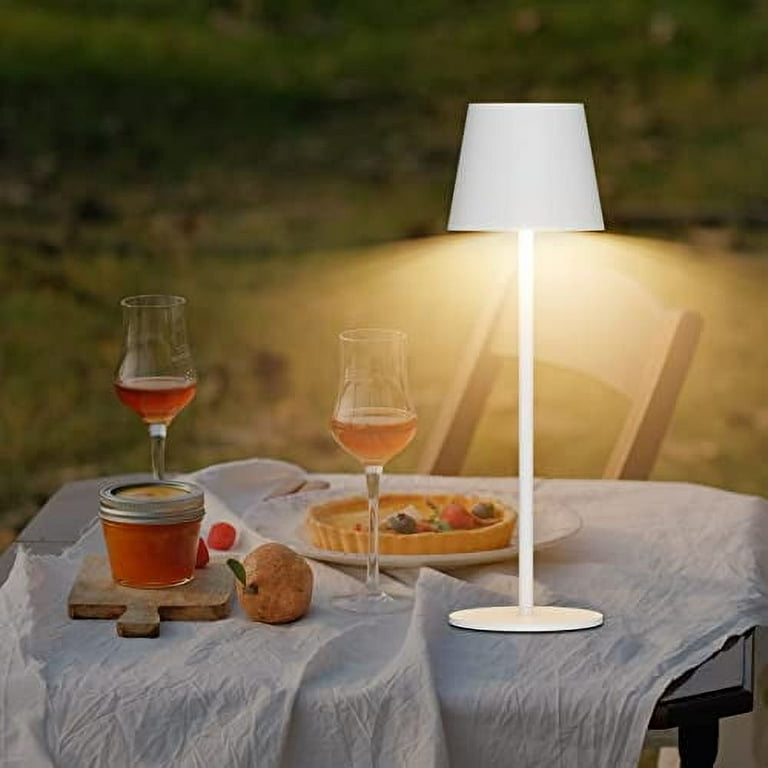 Ralbay Pack White Cordless Table Lamp,Rechargeable LED Table