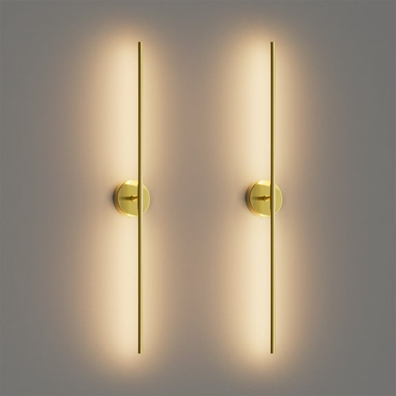 Ralbay 40Inch Gold Wall Sconces Set of Two,360 Rotate  Gold Vanity Light 3000K for Bathroom, Living Room(2 Pack)