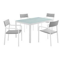 Raleigh 5 Piece Outdoor Patio Aluminum Dining Set-EEI-3796