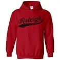 thumbnail image 1 of Raleigh Baseball Script - Hometown Pride, Pitcher Hoodie - X-Large - Red, 1 of 6