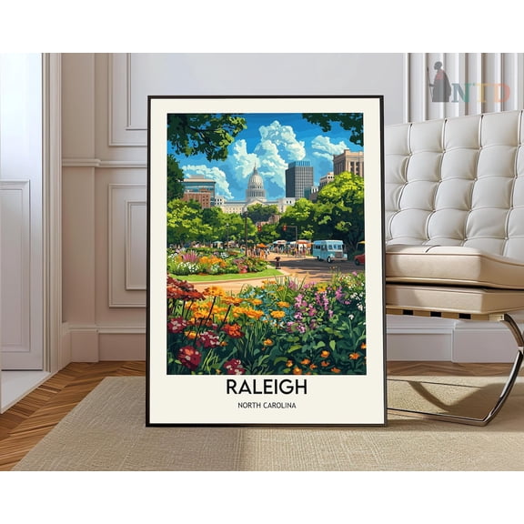 Raleigh North Carolina Poster, Unframed Paper Poster 24x36in
