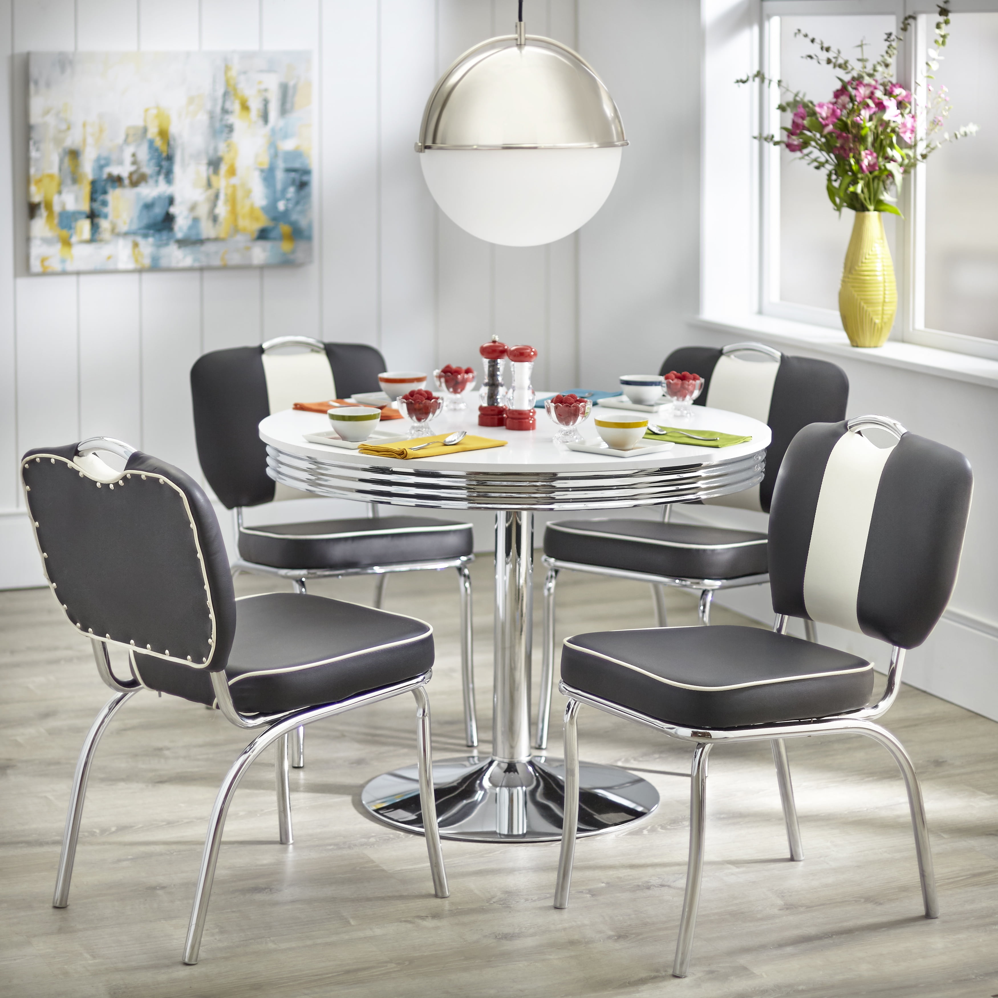 Raleigh Retro 5piece Dining Set, Multiple Colors