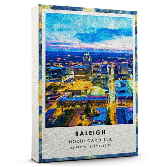 Raleigh Travel Canvas, North Carolina Travel Art Canvas, Raleigh Travel City Travel art Canvas