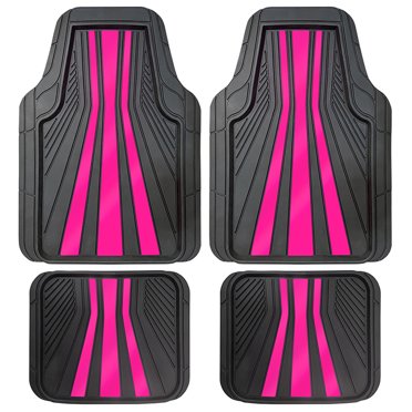 SmartFit 4-Piece Black All-Weather Heavy Duty Car Floor Mats, Rubber ...