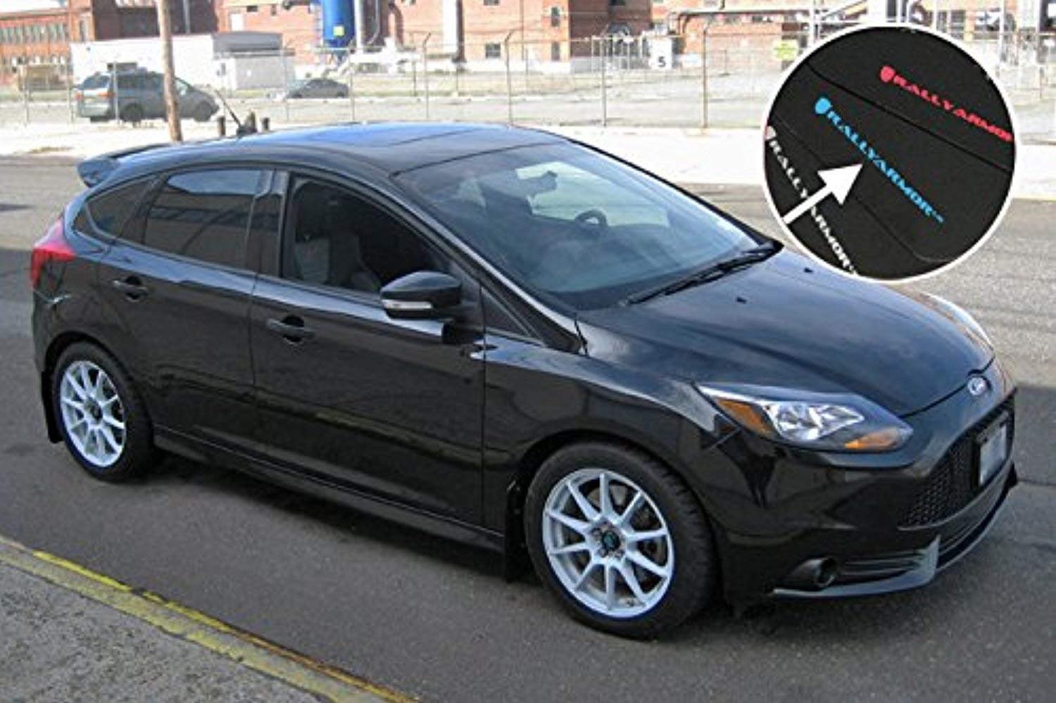 Rally Armor 2012+ Ford Focus, ST, RS Mud Flaps Light Blue Logo