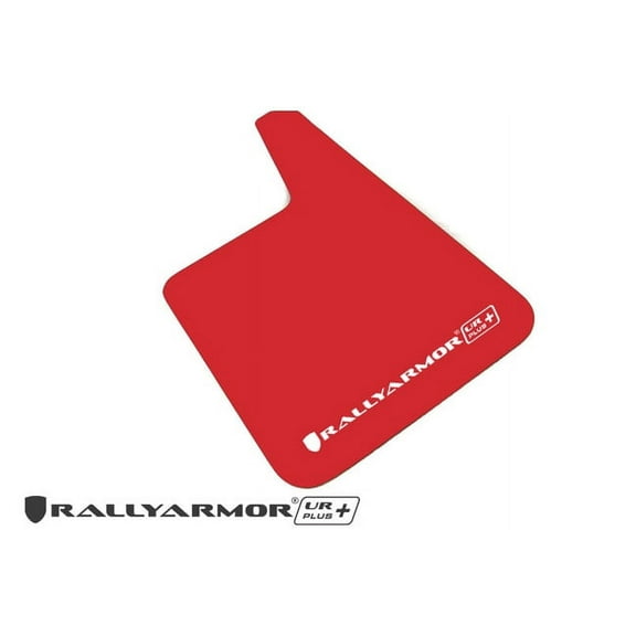 Rally Armor Larger Universal fitment UR Plus Red Mud Flap w/ White Logo
