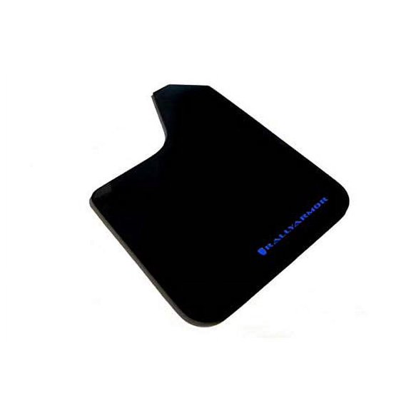 Rally Armor MF12-BAS-BL Black, Blue Mud Flap with Logo (Universal Fitment (no Hardware) Basic)