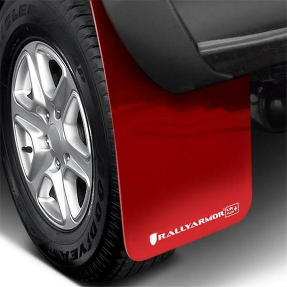 Rally Armor MF20-URP-RD-WH UR Series Plus Red Mud Flap with White Logo