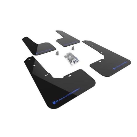 Rally Armor MF76-UR-BLK-BL Wilderness Black Mud Flap with Blue Logo for 2022 Subaru Outback