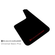 Rally Armor Universal Fitment Longer Basic Plus Black Mud Flap w/ Red Logo