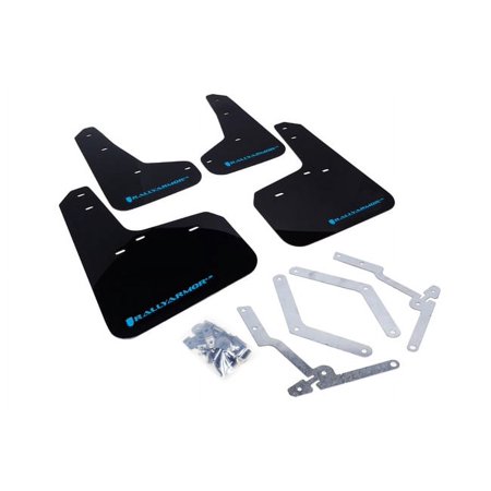 Rally Armor for 12-18 Focus SE/ST/RS UR Black Mud Flap with Nitrous Blue Logo Fits select: 2013-2018 FORD FOCUS SE