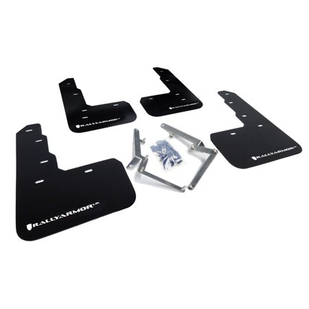 Rally Armor for 17-18 Honda Civic Type R UR Black Mud Flap w/ White Logo Fits select: 2019-2020 HONDA CIVIC TYPE-R, 2021 HONDA CIVIC TYPE-R TOURING