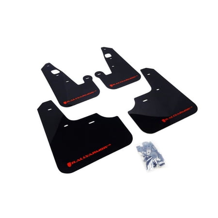 Rally Armor for 2007+ Mitsubishi Lancer UR Black Mud Flap w/ Red Logo