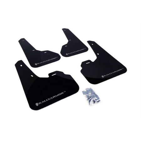 Rally Armor for 2010+ Mazda3/Speed3 UR Black Mud Flap w/ Silver Logo