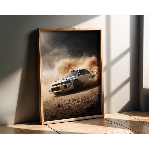 Rally Car Dirt And Dust Art , Off Road Racing Decor , Masculine Wall Art , Poster Print Only