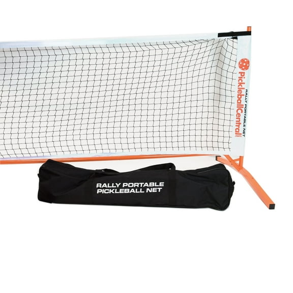 PickleballCentral Rally Pickleball Net, Portable Net System, Indoor/Outdoor, Pickleball Training Aids, Regulation Size, Alloy Steel Frame, Net and Carry Bag (Standard)