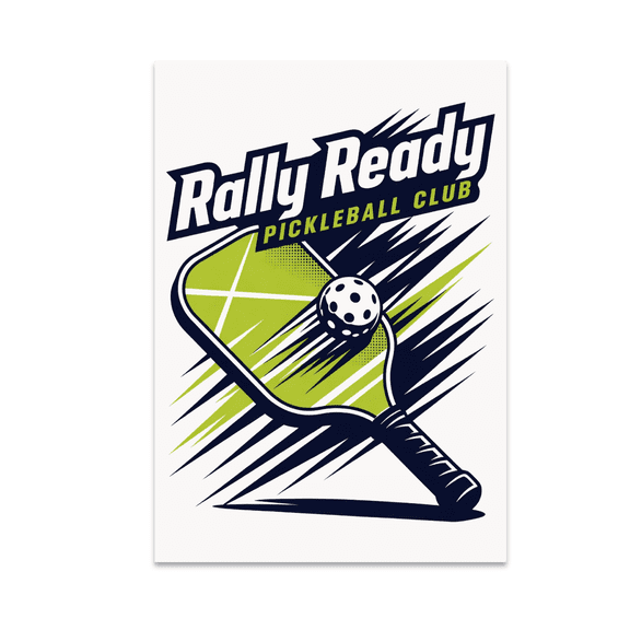 Rally Ready Pickleball Club Poster - Sports Enthusiast - 13x19 Poster Print