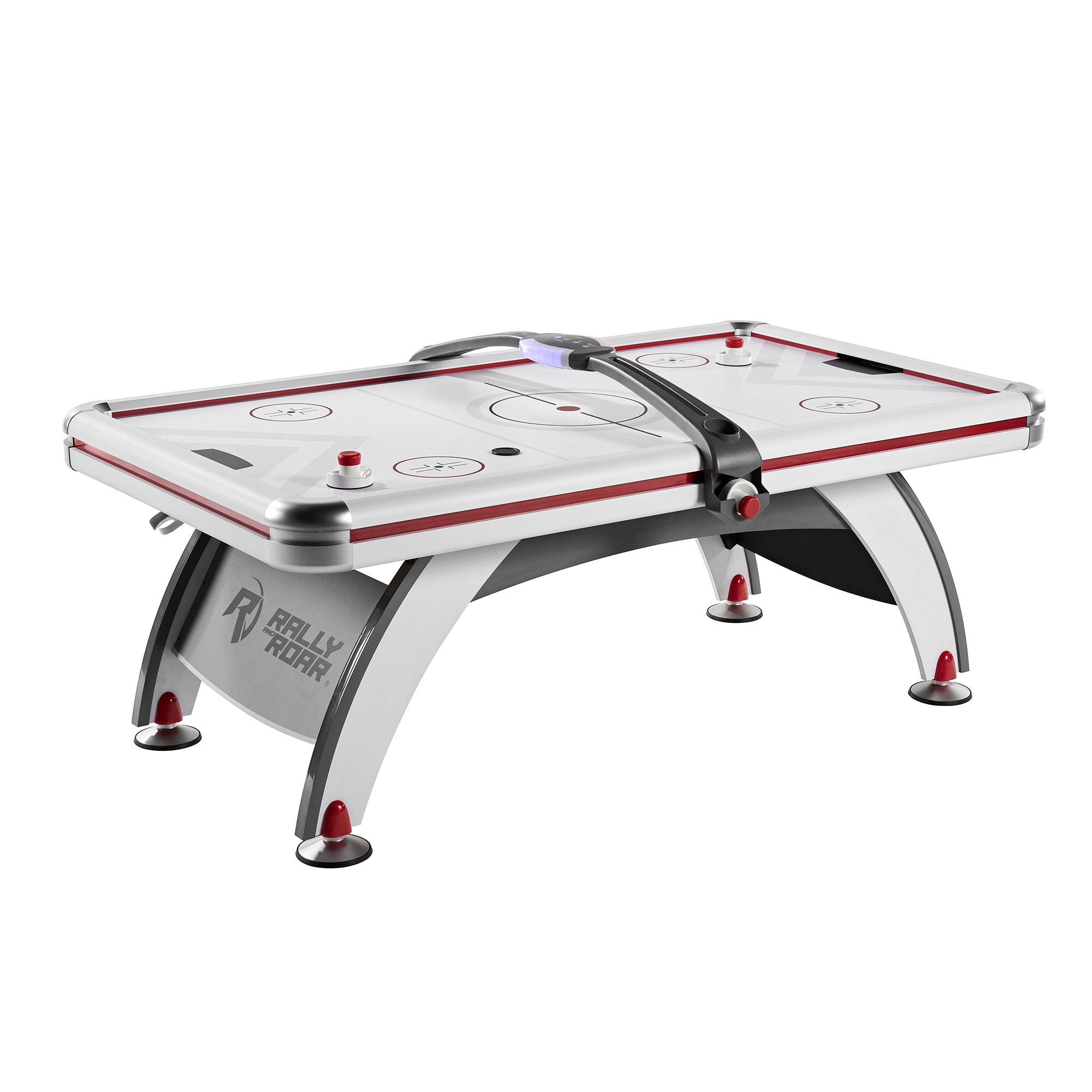 Rally and Roar Air Hockey 84 Inch Table with LED Scorer, Indoor Arcade Game