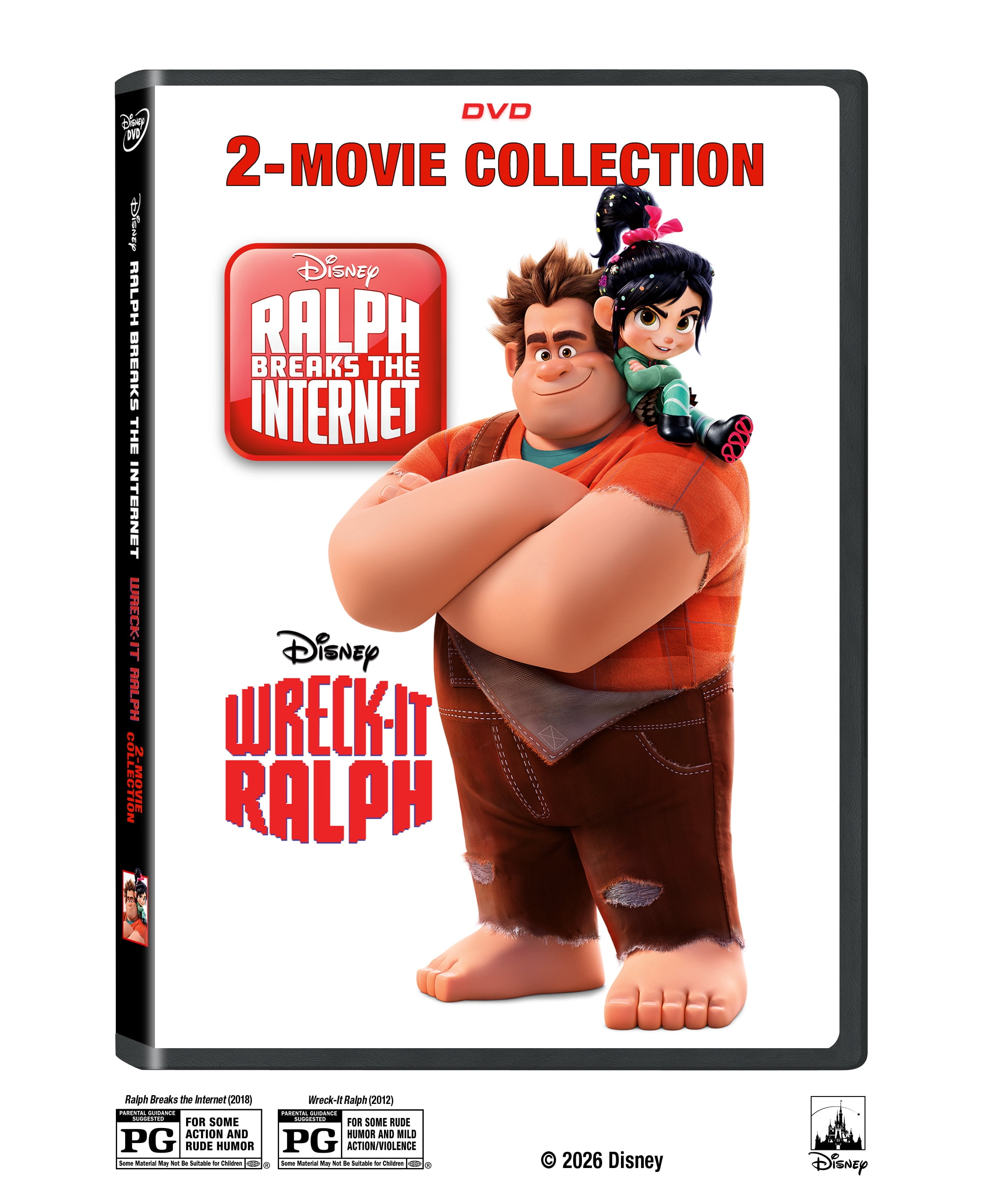 Ralph Breaks the Internet (2018) and Wreck-it-Ralph (2012) 2-Movie Collection (Walmart Exclusive) (DVD) Disney, Animated, Adventure, Comedy