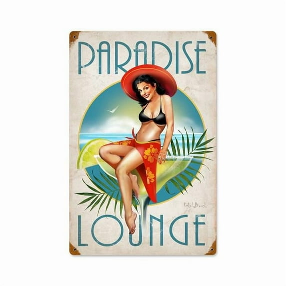 Ralph Burch 12 x 18 in. Paradise Vintage Metal Sign