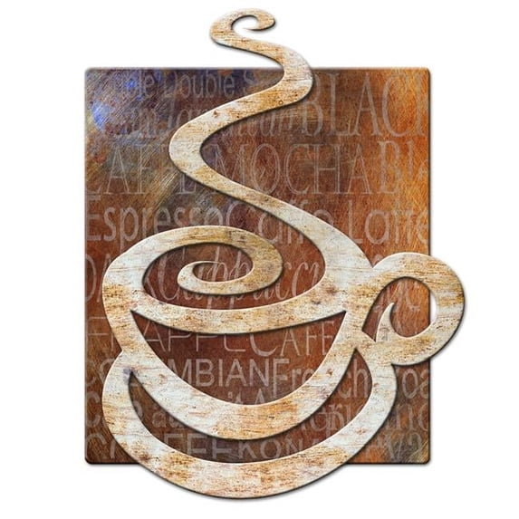 Ralph Burch 24 x 24 in. Coffee 3D-Metal Signs