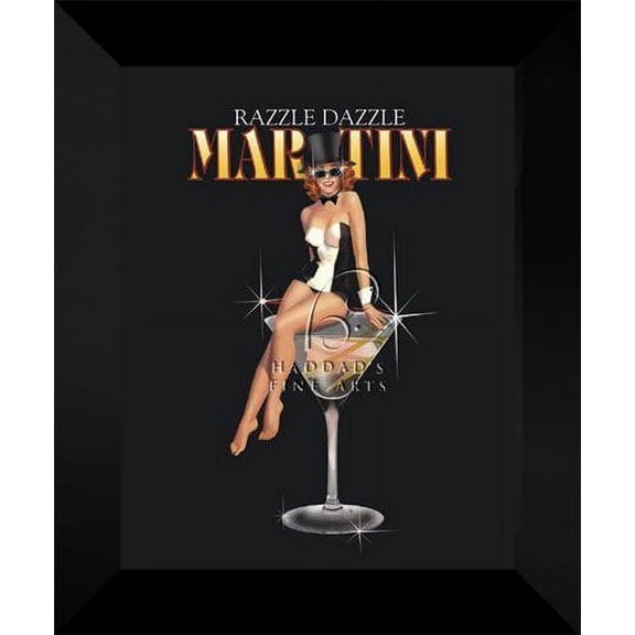 Ralph Burch FRAMED Print 15x18 "Razzle Dazzle Martini"
