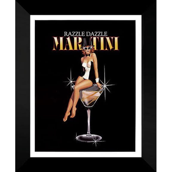 Ralph Burch Framed Art Print 22x26 "Razzle Dazzle Martini"