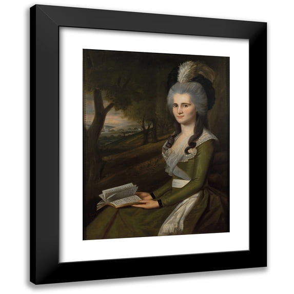 Ralph Earl 19x24 Black Modern Framed Museum Art Print Titled - Esther Boardman (1789)