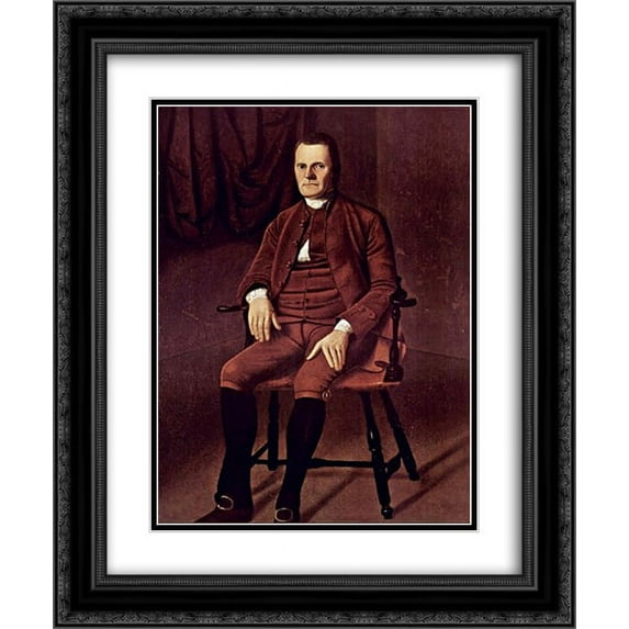 Ralph Earl 2x Matted 20x24 Black Ornate Framed Art Print 'Portrait of Roger Sherman'