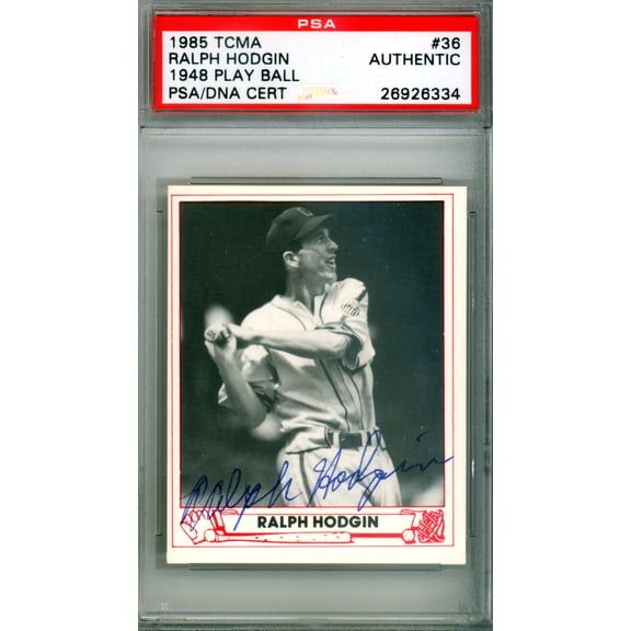 Ralph Hodgin Autographed 1985 Play Ball 1947 Reprint Card #36 Chicago White Sox PSA/DNA #26926334