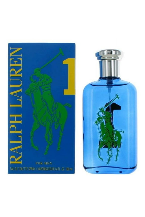 3.4 oz No.1 Polo Big Pony Blue Eau De Toilette Spray for Men by Ralph Lauren