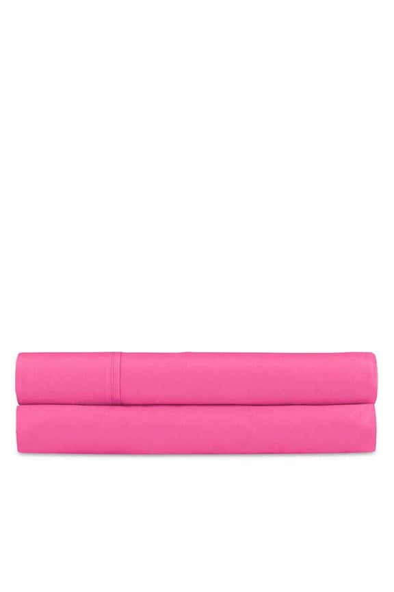 464 Thread Count Percale Extra Deep Flat Sheet, Polo Pink Twin