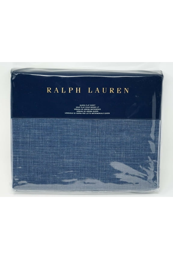 Artisan Loft Laight 100% Cotton Flat Sheet - QUEEN - Dark Blue