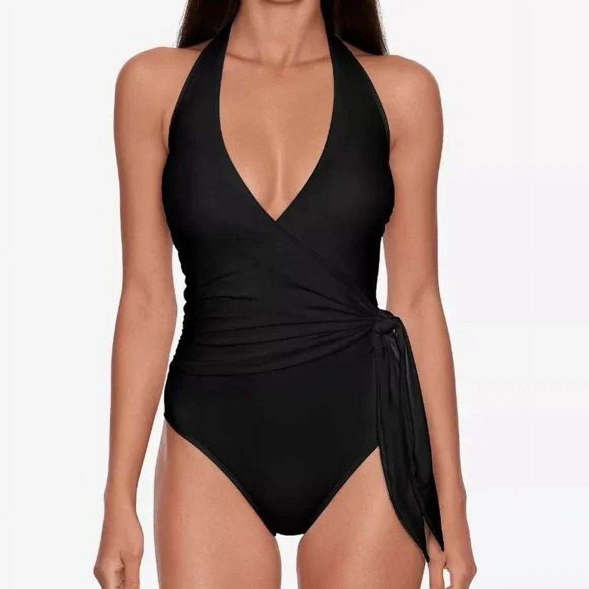 Ralph Lauren BLACK Swimwear: Halter Side-Tie Tummy Control