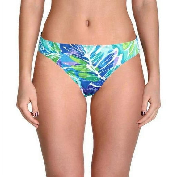Ralph Lauren BLUE MULTI Lush Tropical-Print Hipster Bikini Swim Bottom, US 6