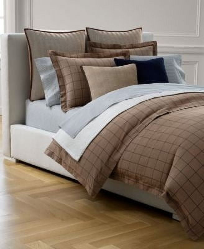 Ralph Lauren BROWN Ledger Plaid Duvet Cover Sets, US Full/Queen