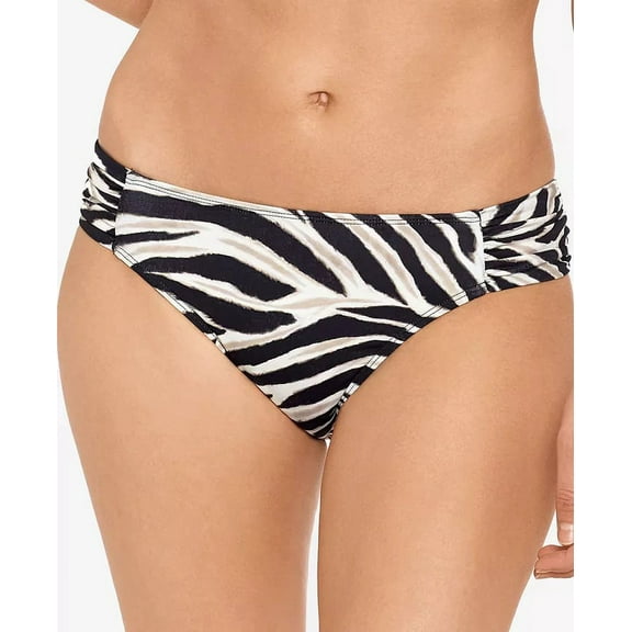 Lauren Ralph Lauren Zebra Shirred Side Tab Hipster Bottoms Brown 16