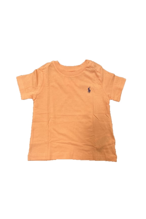 Ralph Lauren Baby Boy Cotton Jersey Crewneck Tee (Orange, 3M)