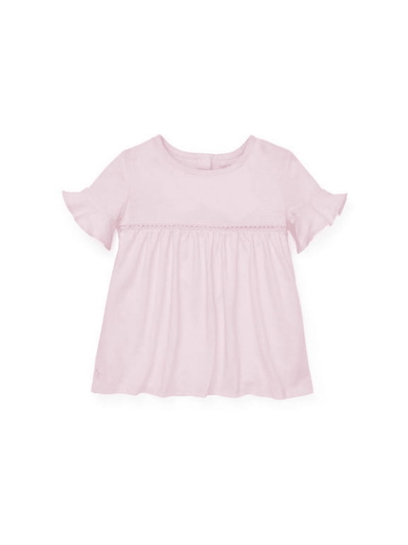 Baby Girls Ruffled Cuff Cotton Blend Top 24 Months