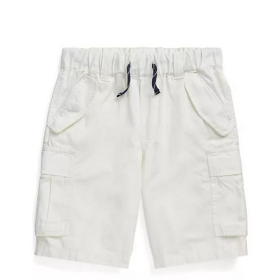 Ralph Lauren Boy's White Cotton Ripstop Cargo Shorts, Size 7