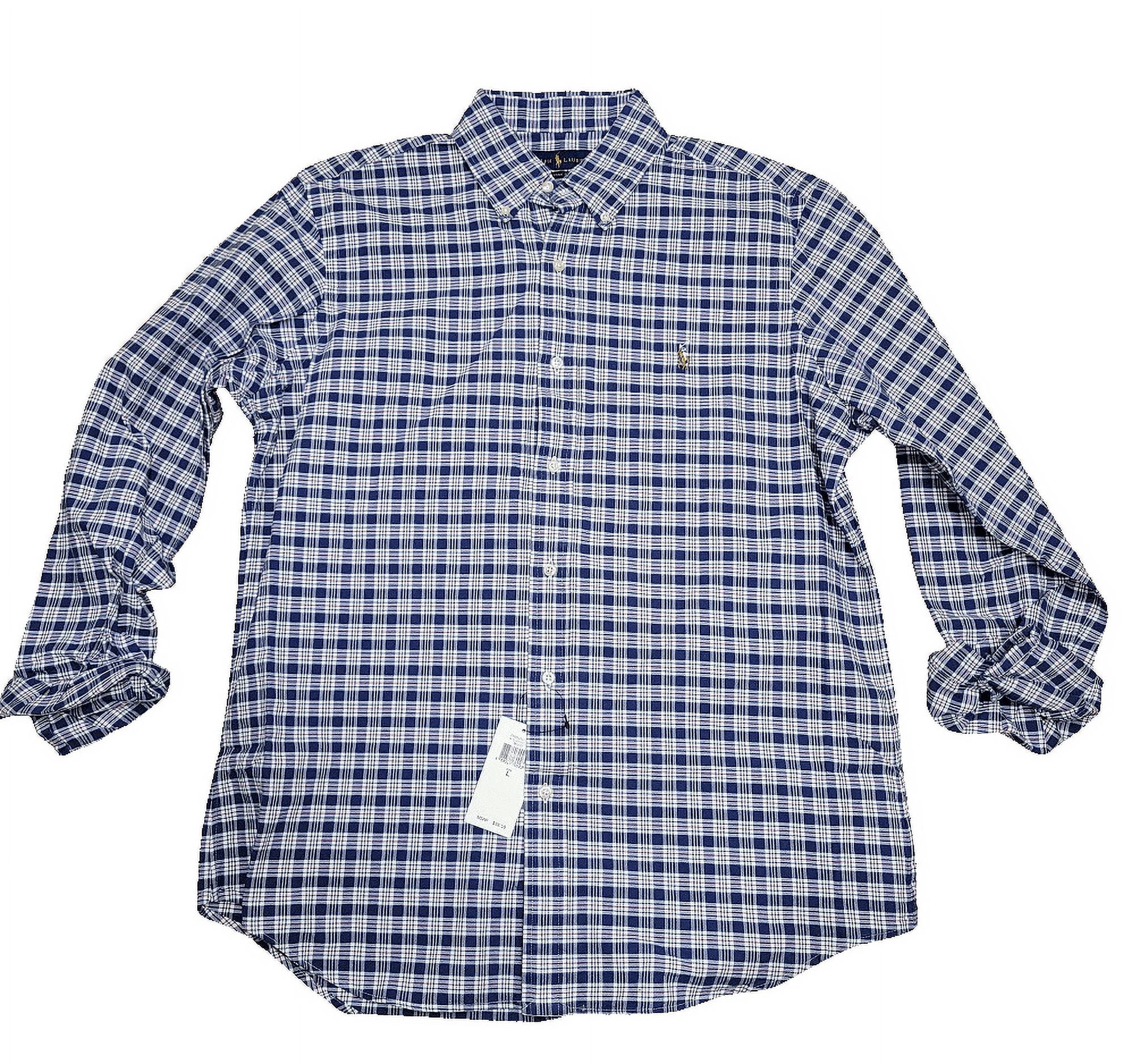 Ralph Lauren Classic Fit Plaid Blue Long Sleeve Oxford Shirt Size L - Walmart.com Ralph Lauren Classic Fit Plaid Blue Long Sleeve Oxford Shirt Size L - Walmart.com