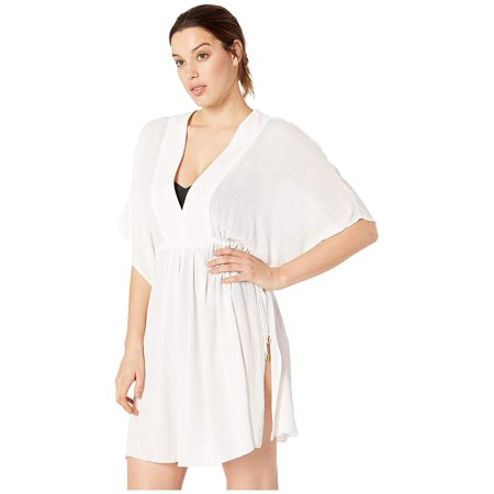 Ralph Lauren Crinkle Rayon Cover Up Tunic Dress, Choose Sz/Color: XL/White