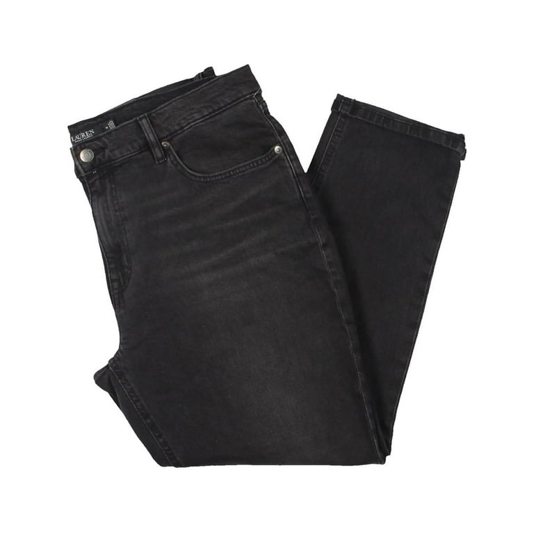 Lauren Ralph Lauren Womens Denim Tapered Leg Jeans