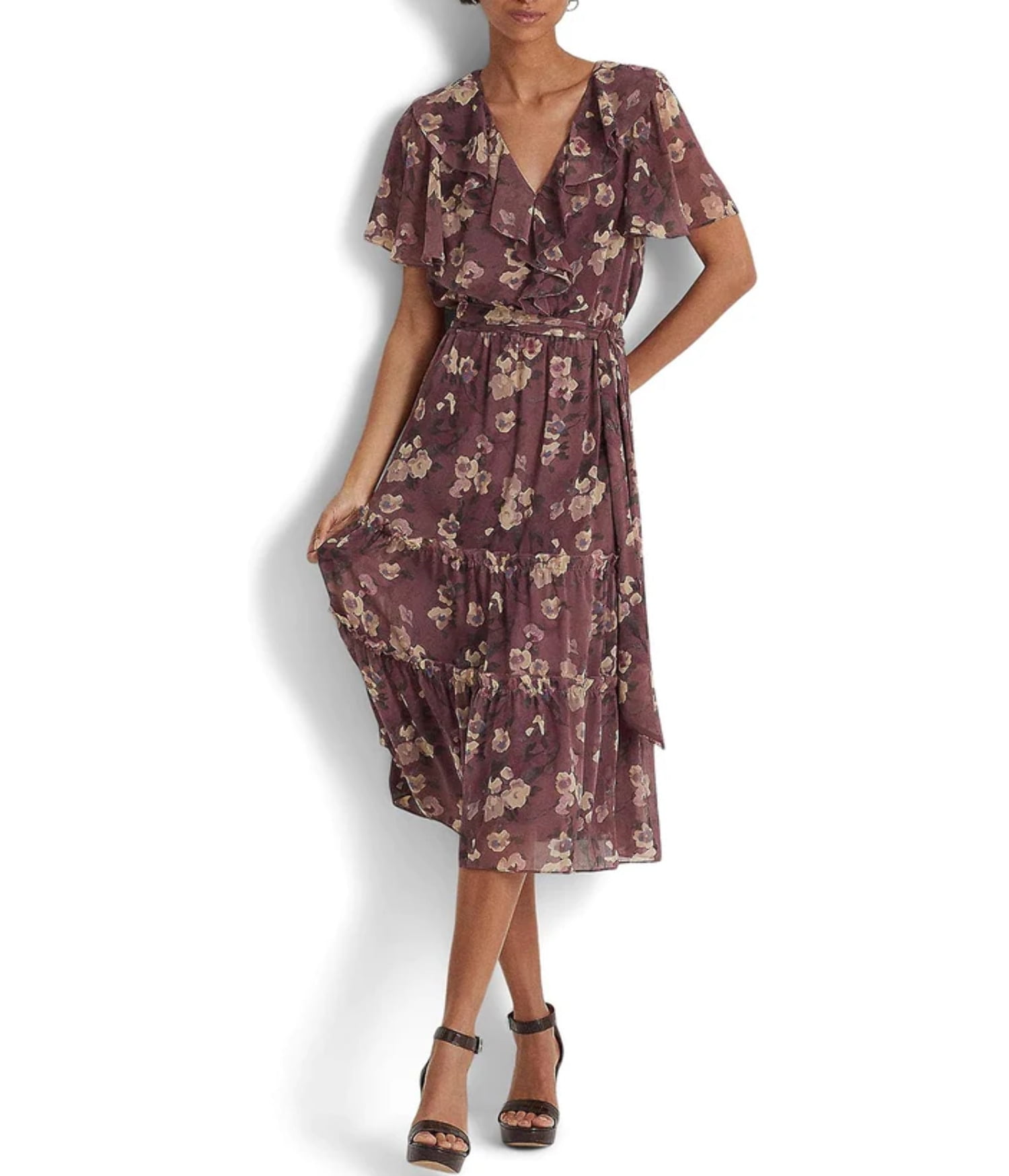 Floral georgette dress ralph lauren top