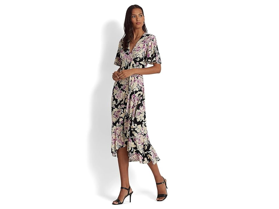 ralph lauren floral print jersey dress Belted Black Lavender Cream Dress 0 Sage prom dresses