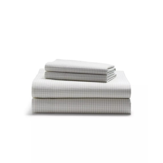 Ralph Lauren GRAY Sloane Checked 4-Pc. Antimicrobial Sheet Set, California King
