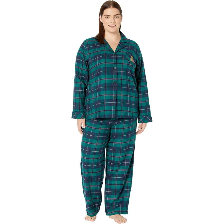 Ralph lauren flannel pajamas womens discount