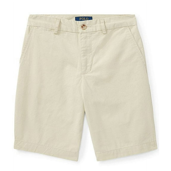 Ralph Lauren GREY Boys Flat-Front Oxford Shorts, US 12 Boys
