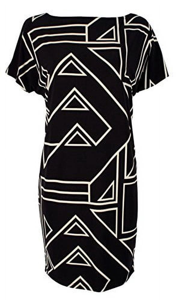 Ralph Lauren Lauren Petite Geometric-Print Jersey Dress